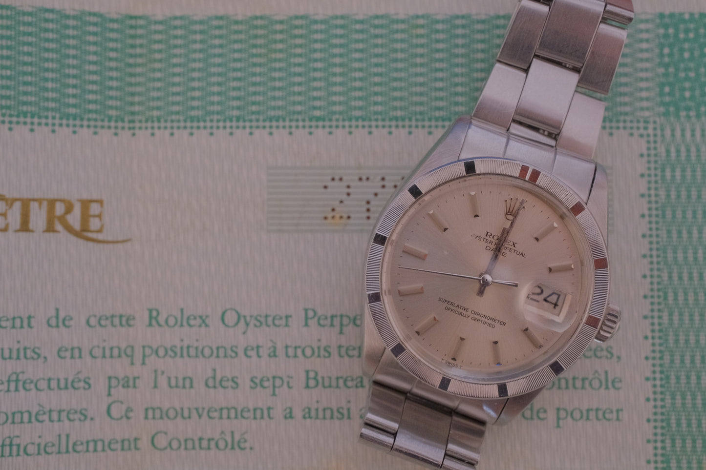 ROLEX OYSTER PERPETUAL DATE ギャラ付き