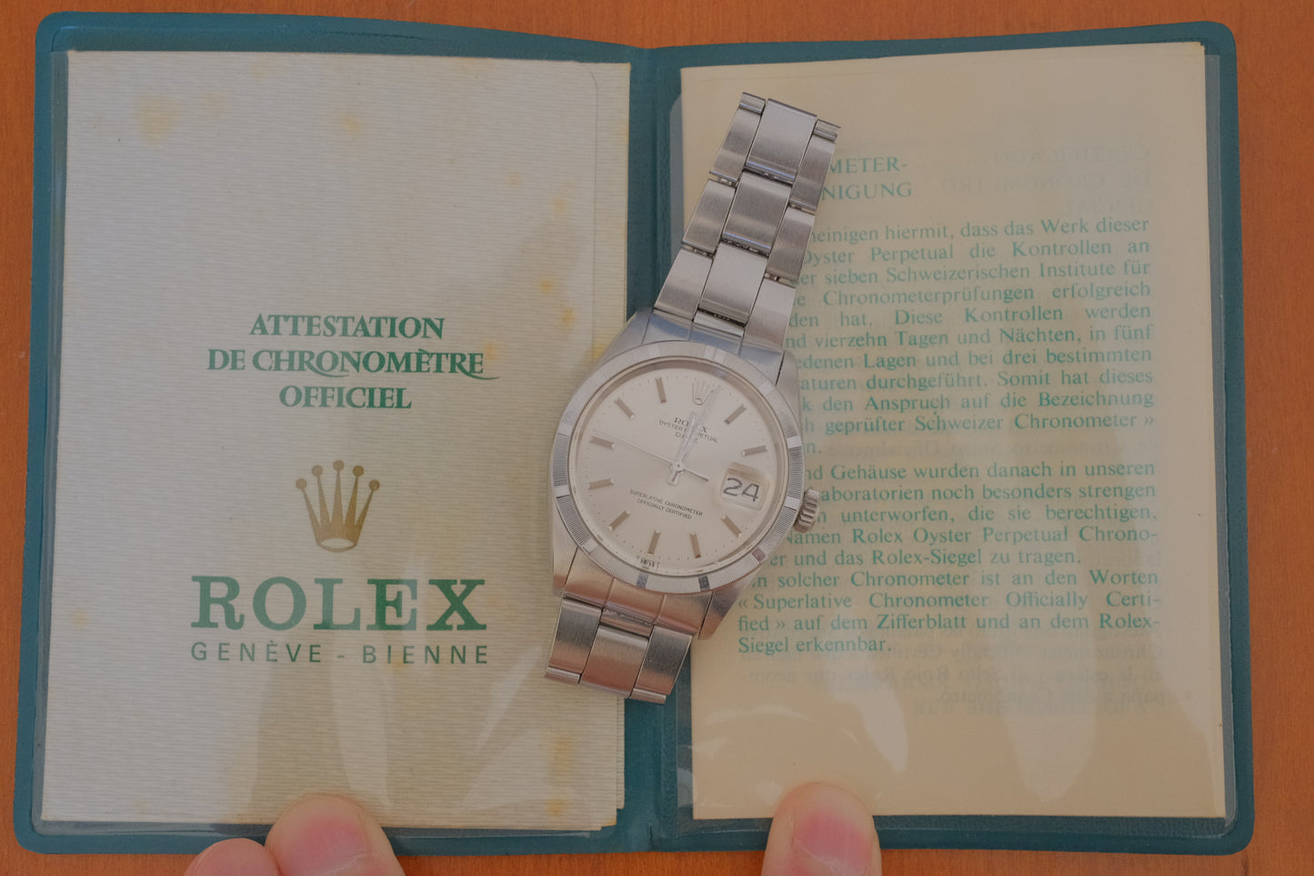 ROLEX OYSTER PERPETUAL DATE ギャラ付き