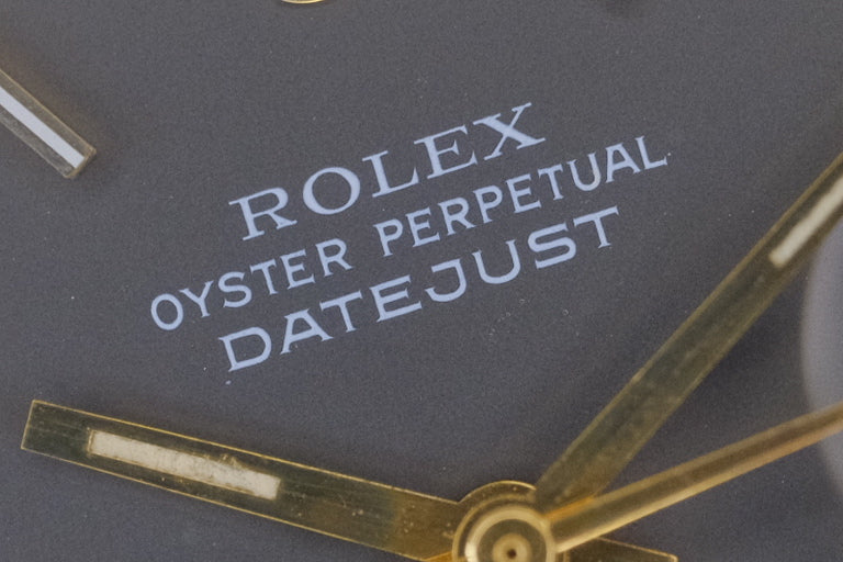 ROLEX Datejust Ref.1601/8 Matte Black Dial 18K c.1971