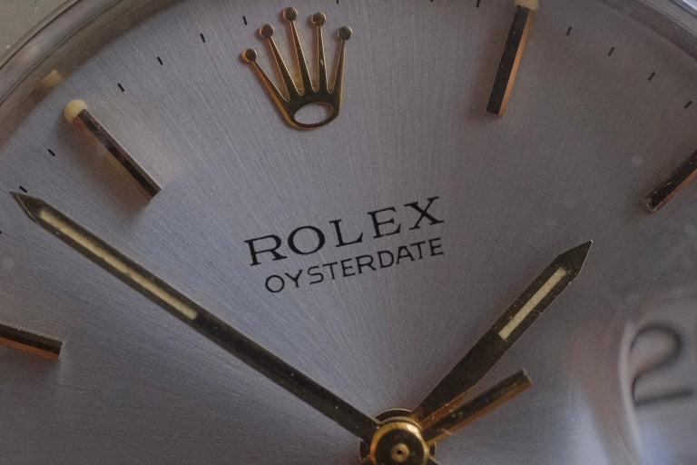 ROLEX Oysterdate Ref.6694 Grey Sunburst Dial c.1975 Cal.1225 Oyster Bracelet Ref.7835 FF357 Full Links