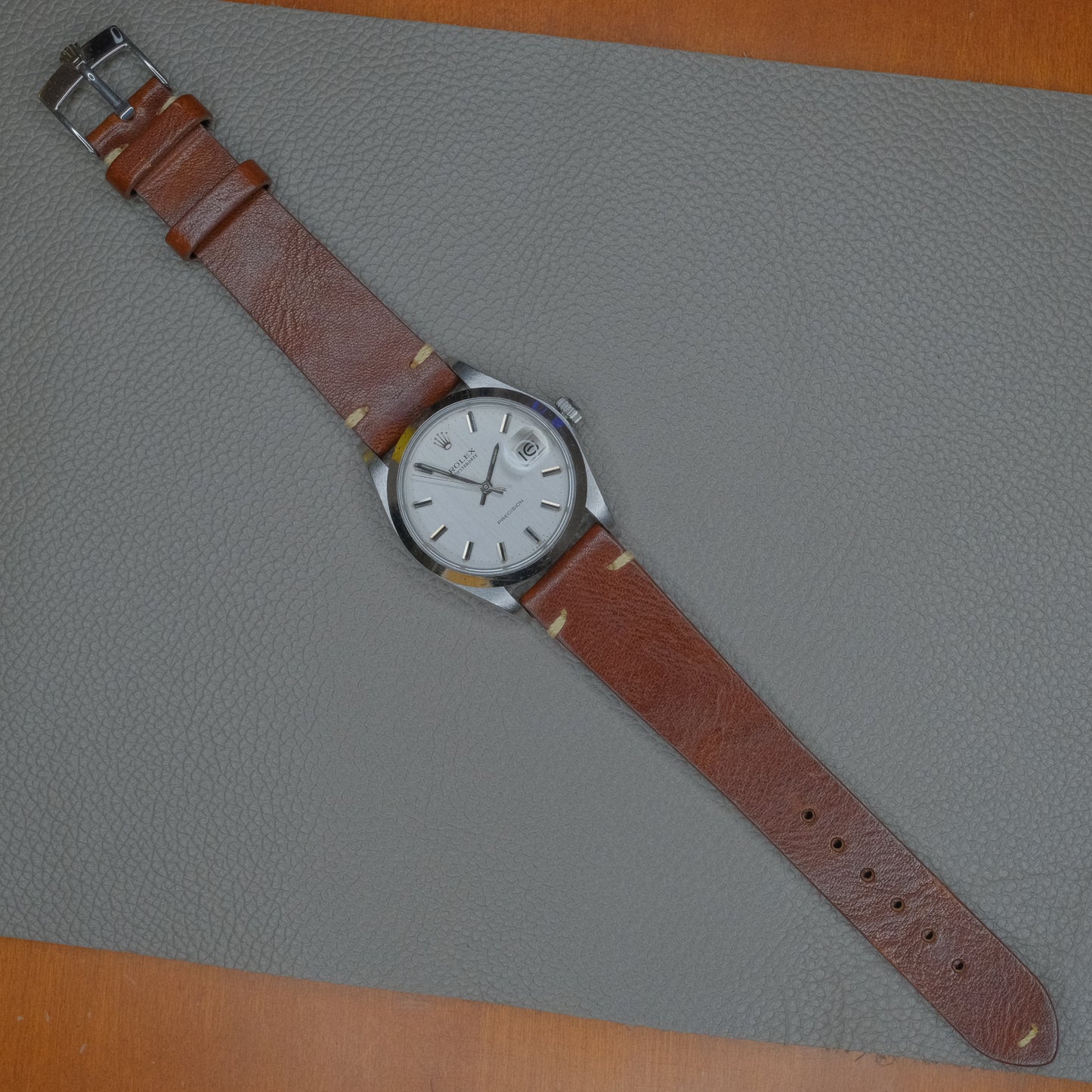 ROLEX Oysterdate ref.6694 manual cal.1225 c.1972 Silver Satin