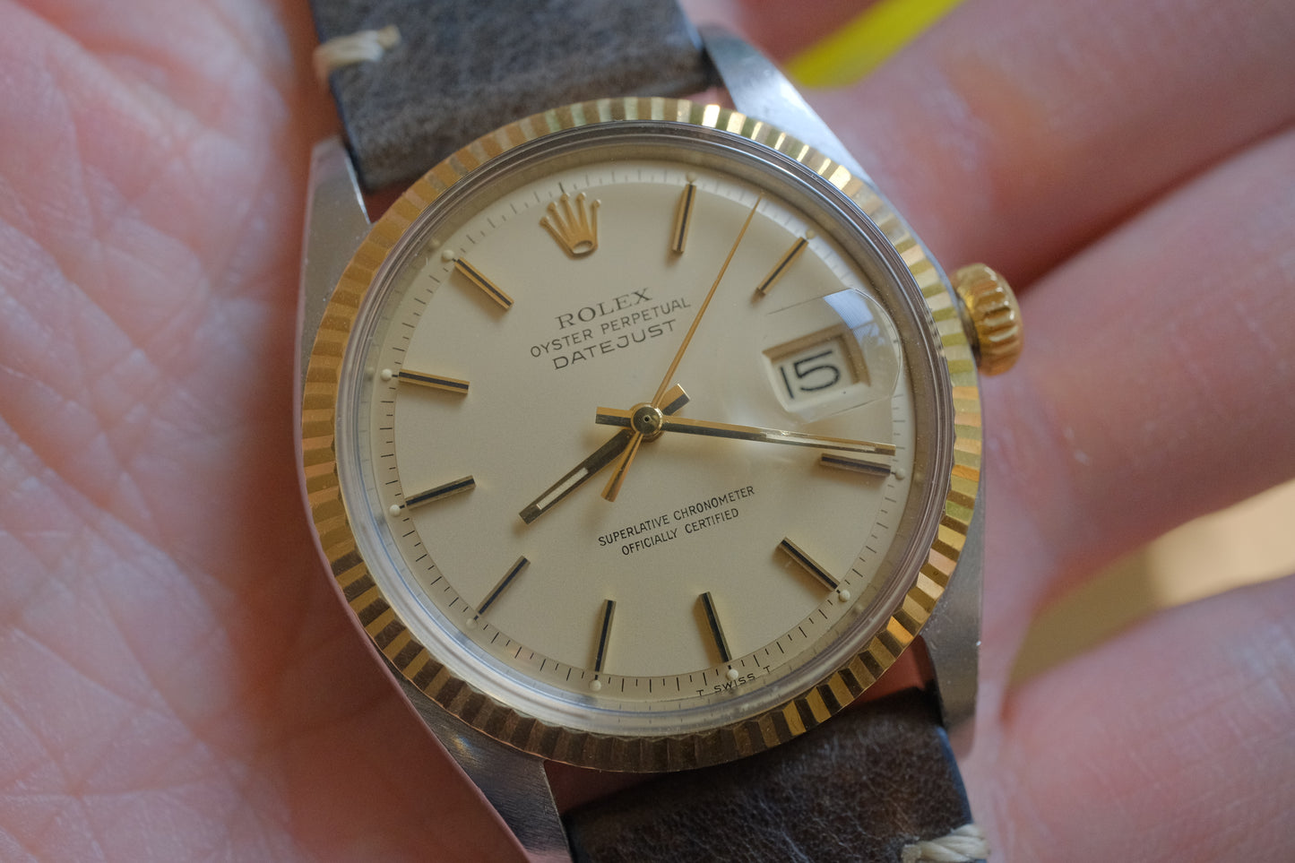 ROLEX Datejust ref.1601 automatic cal.1570 c.1971 Champagne Dial