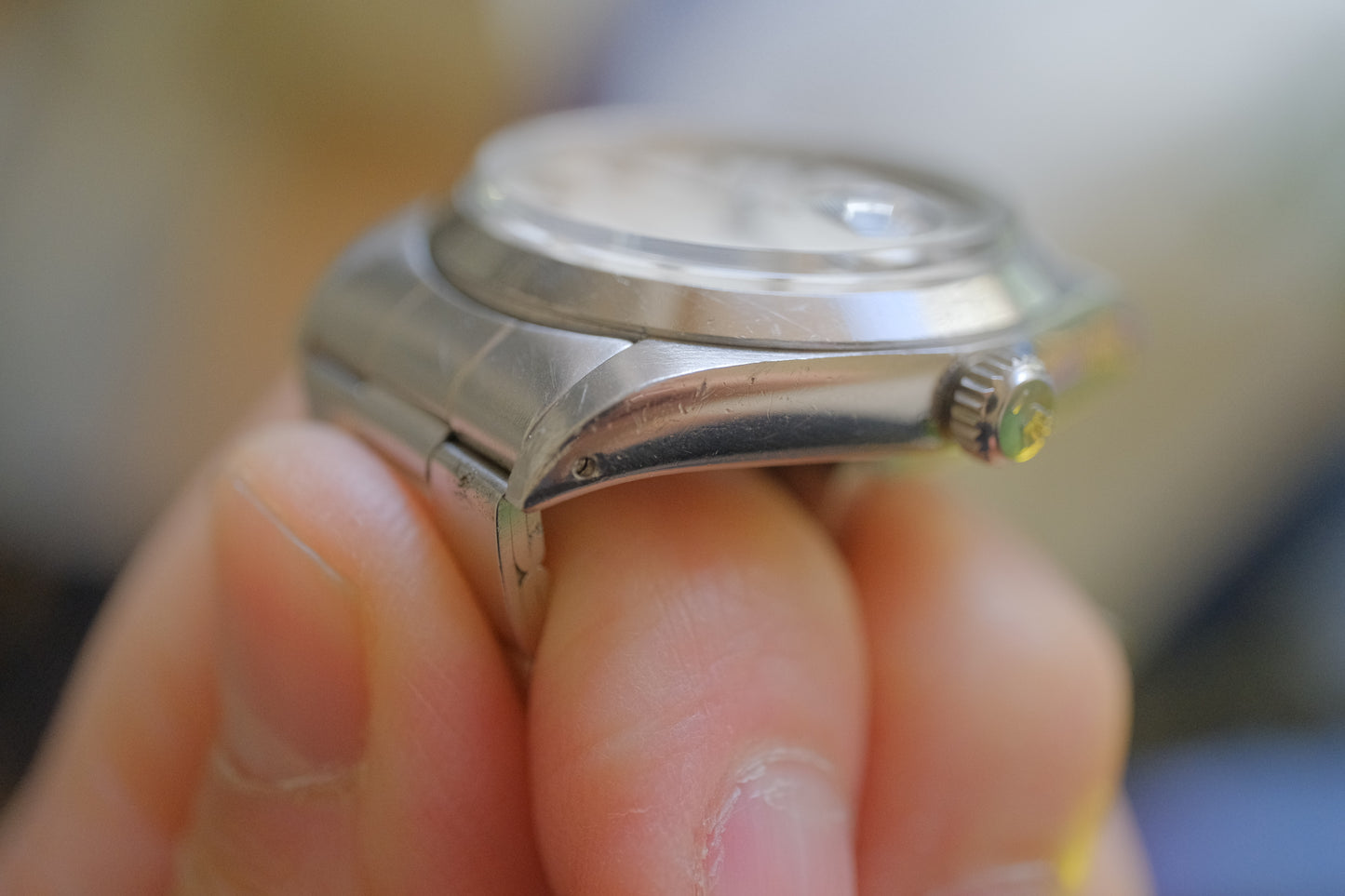 ROLEX Oysterdate ref.6694 manual cal.1225 c.1972 Silver Satin with Bracelet Ref.7835 (Full Links)