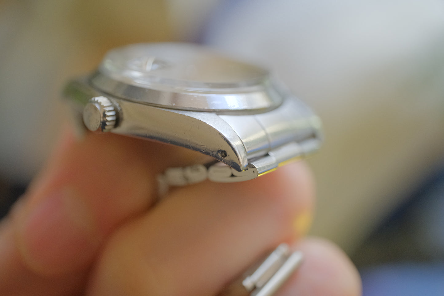 ROLEX Oysterdate ref.6694 manual cal.1225 c.1972 Silver Satin with Bracelet Ref.7835 (Full Links)