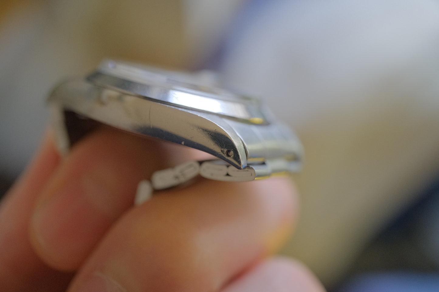 ROLEX Oysterdate ref.6694 manual cal.1225 c.1972 Silver Satin with Bracelet Ref.7835 (Full Links)