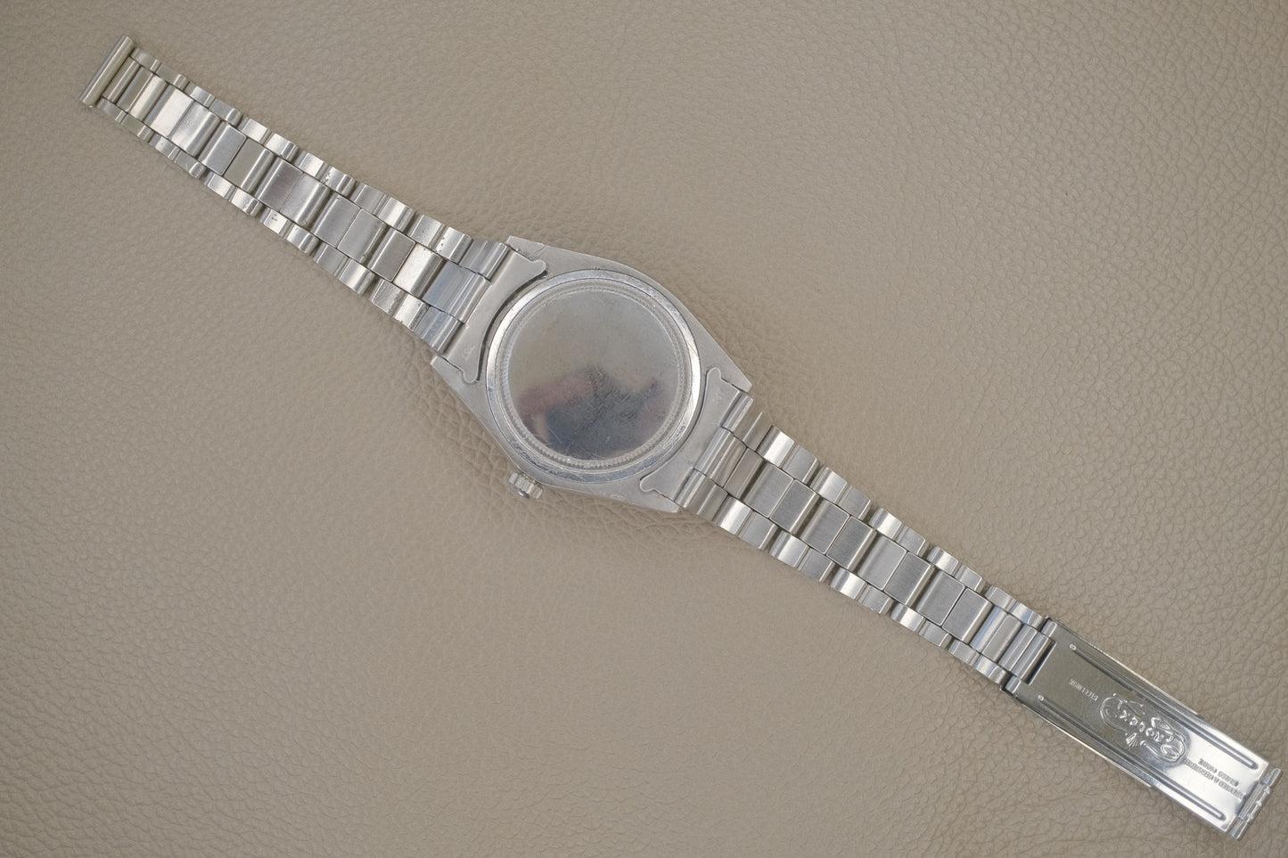 ROLEX Oysterdate ref.6694 manual cal.1225 c.1972 Silver Satin with Bracelet Ref.7835 (Full Links)