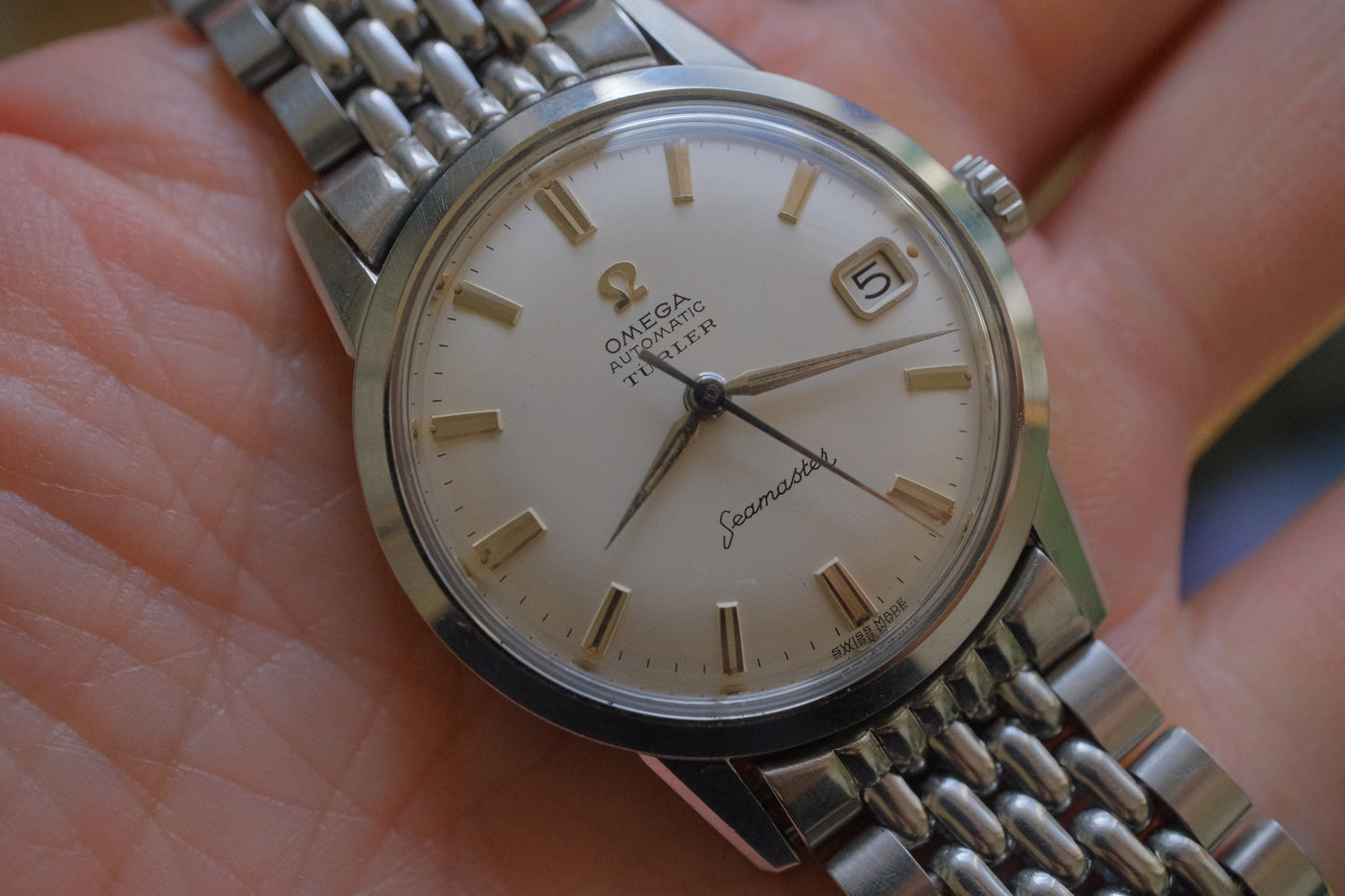 O MEGA Seamaster Ref.14746-1SC Cal.503 TURLER c.1962–63 with Bracelet Ref.8220(8x13)