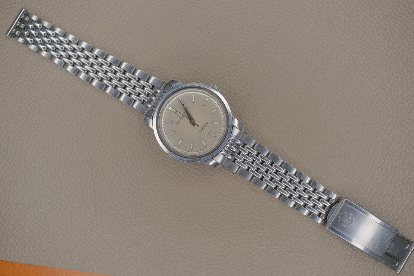 IWC Ingenieur ref.666 automatic cal.853 c.1963–64 Silver Sunburst with Rice Bracelet