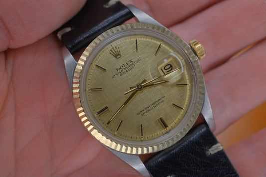 ROLEX Datejust Ref.1601 automatic cal.1570 c.1969–70 Linen Dial