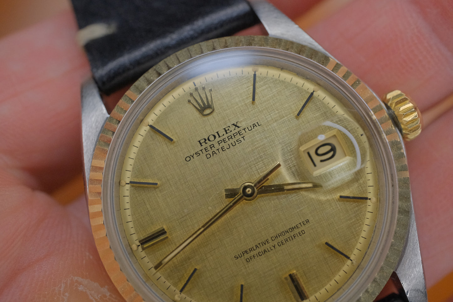 ROLEX Datejust Ref.1601 automatic cal.1570 c.1969–70 Linen Dial