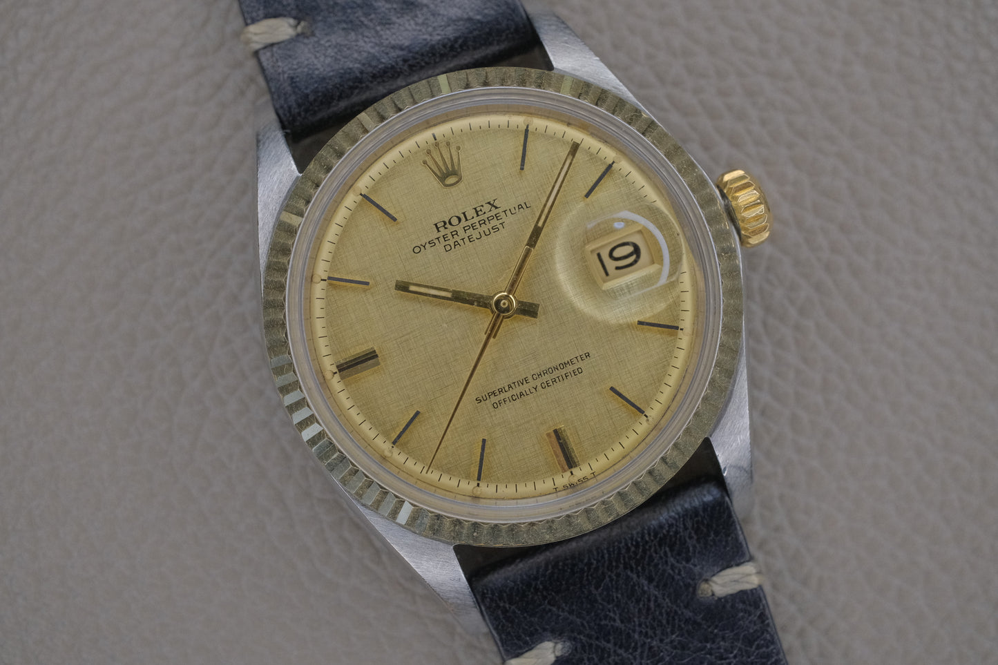 ROLEX Datejust Ref.1601 automatic cal.1570 c.1969–70 Linen Dial