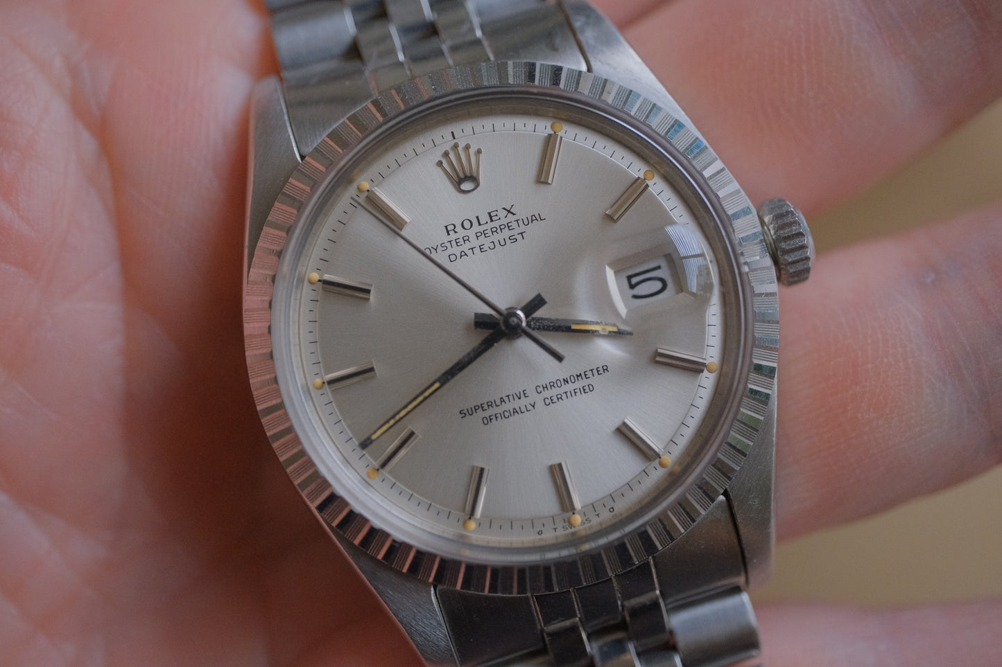ROLEX Datejust Ref.1603 Sigma Dial Silver Sunburst Dial c.1973 Cal.1570 Jubilee Ref.6251H