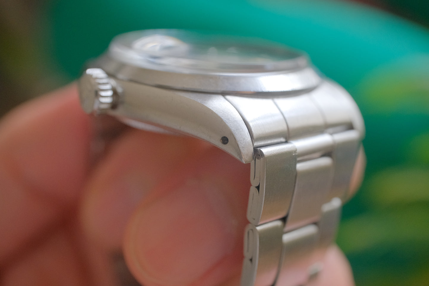 ROLEX σ Oyster Perpetual Date Ref.1500 Matt Black Dial