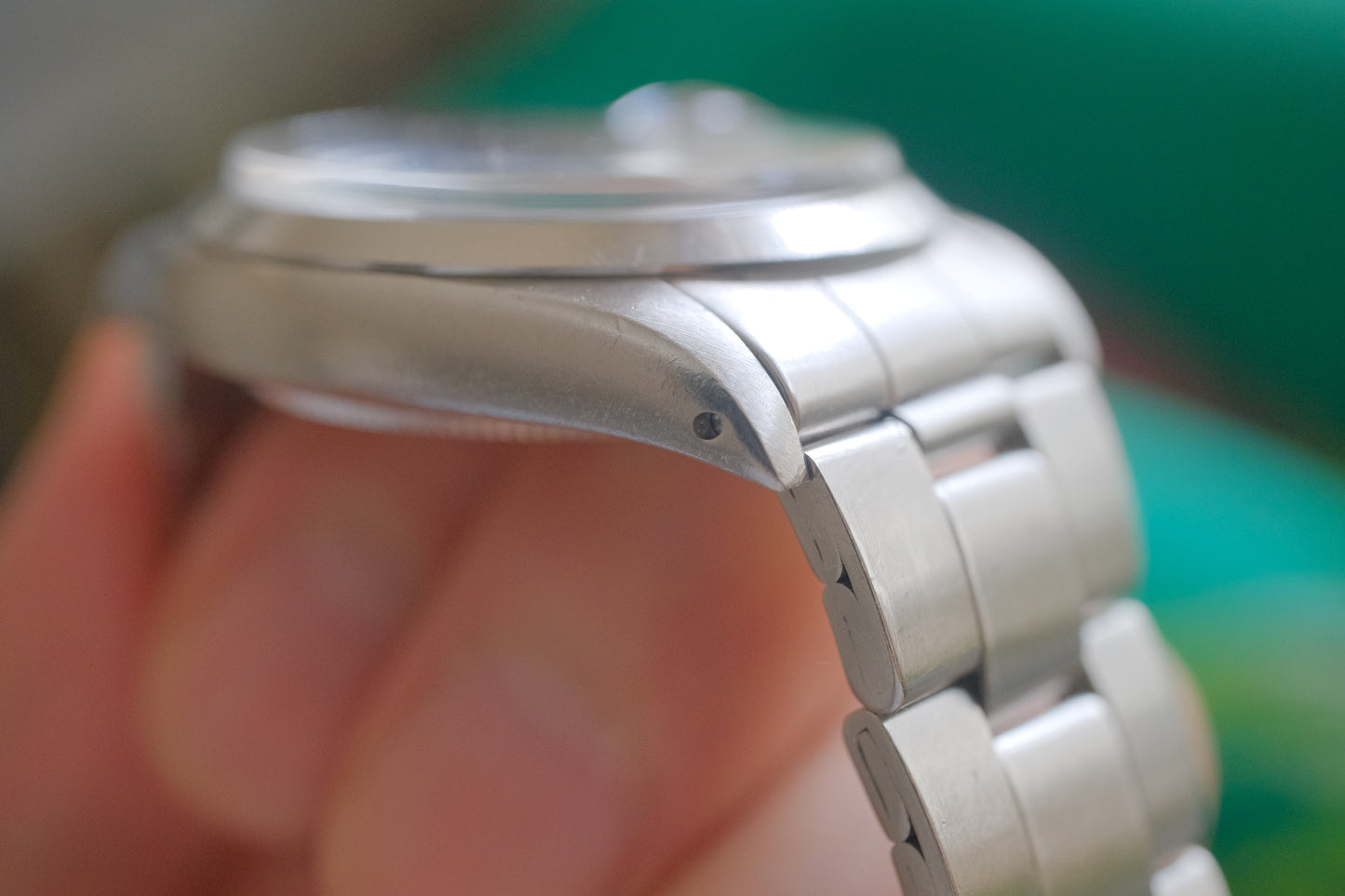 ROLEX σ Oyster Perpetual Date Ref.1500 Matt Black Dial